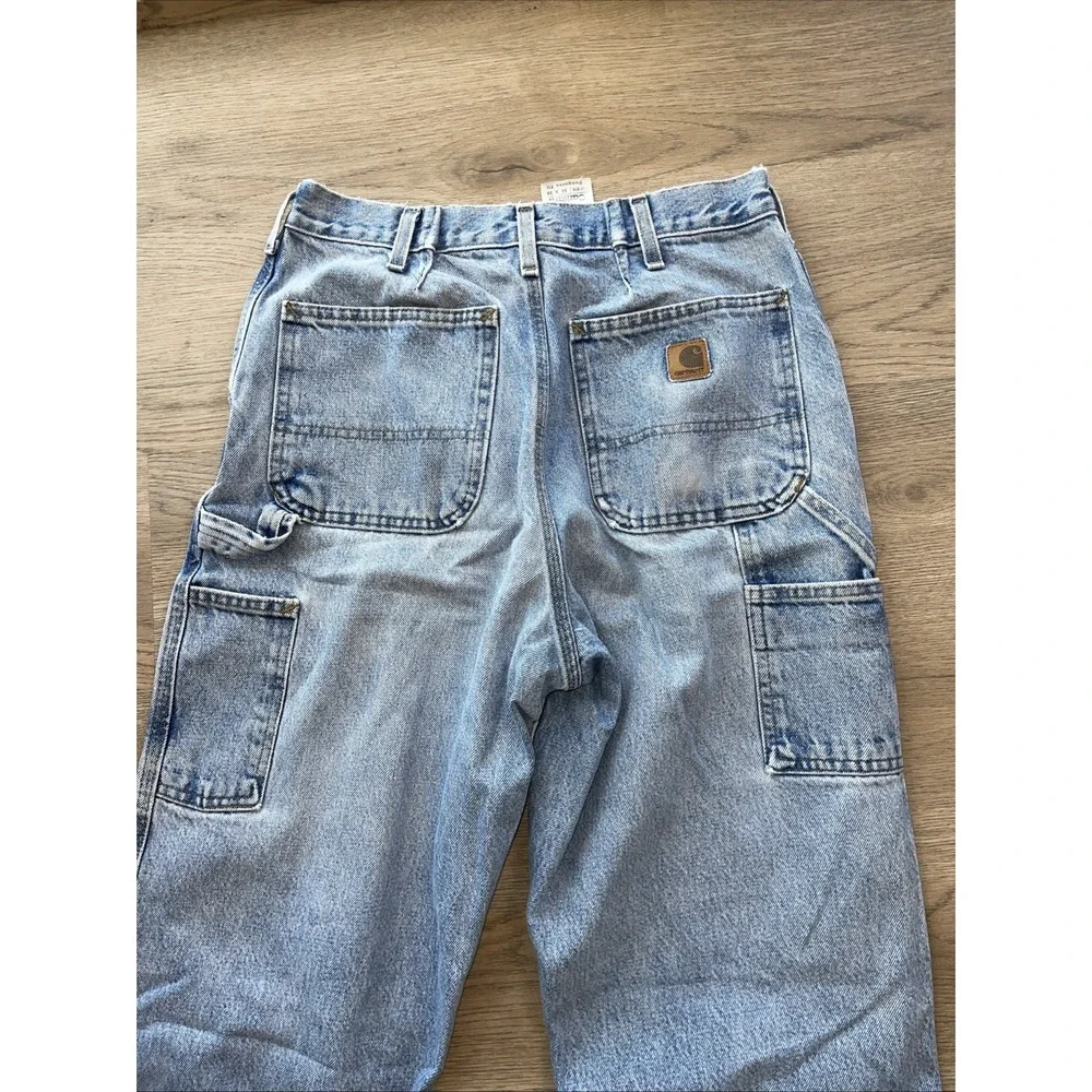 Carhartt B237 STW Dungaree Denim Carpenter Jeans 32x33 Y2K 100% Cotton Workwear